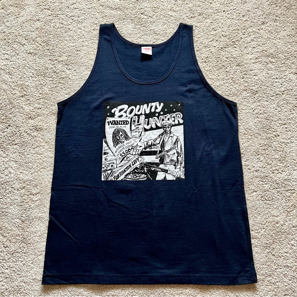 Suprme Barrington Levy Bounty Hunter Tank Top in Navy